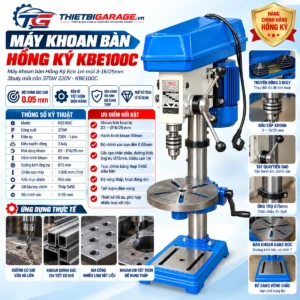 Máy Khoan Bàn Hồng Ký 1 Mét KBE 100C (HH0001544) bàn giao lắp đặt thực tế