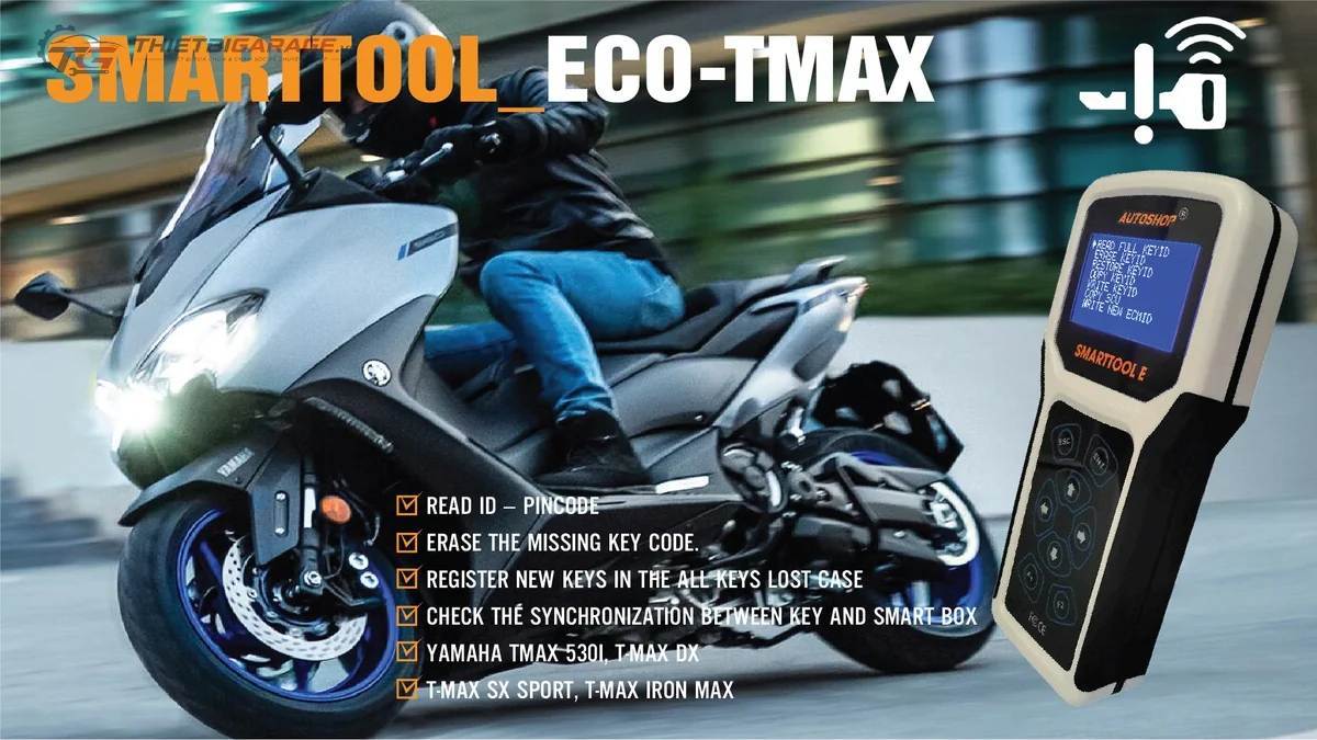 Tính năng lập trình khóa thông minh Yamaha TMAX 530 máy Smarttool ECO