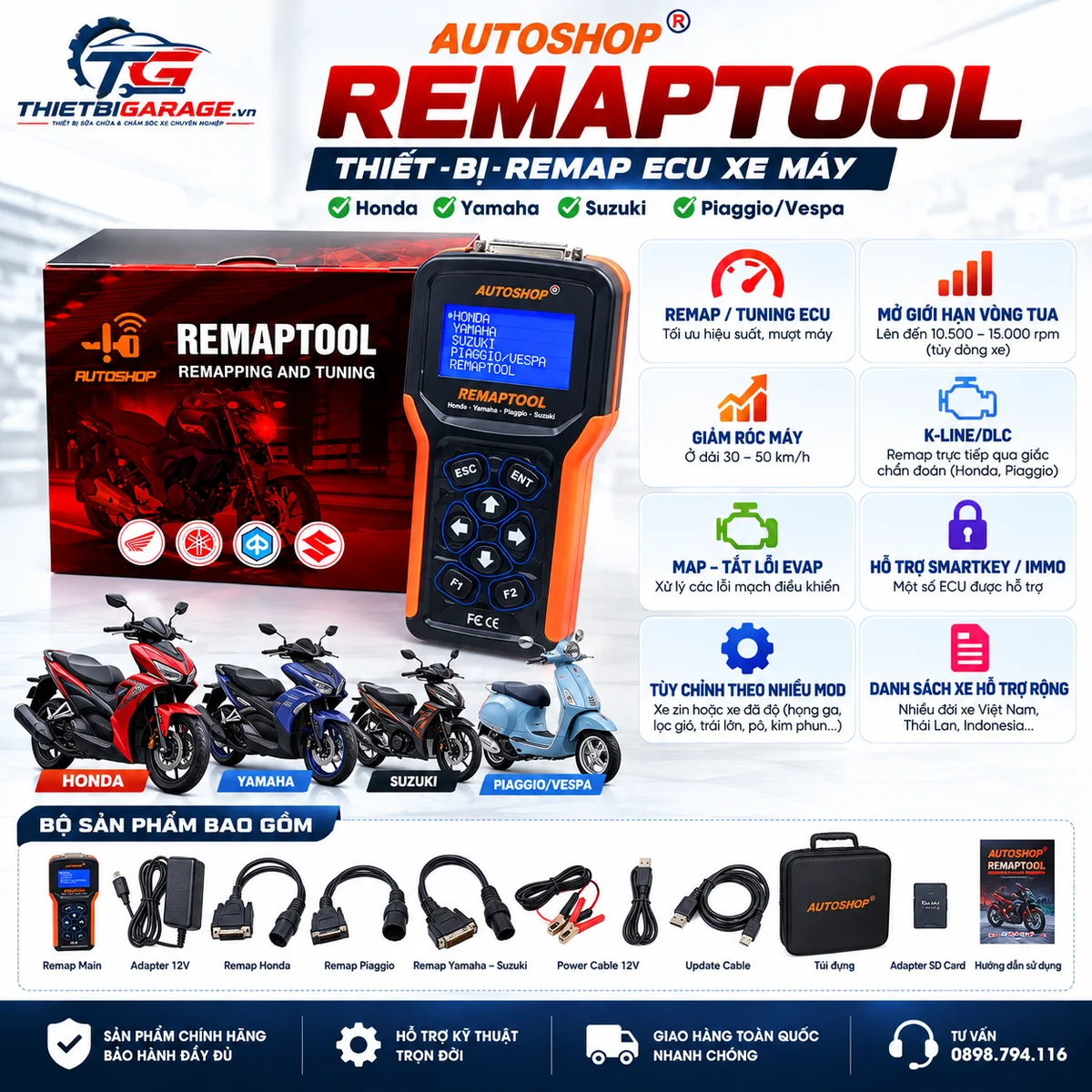 infographic tính năng máy remap ecu autoshop remaptool