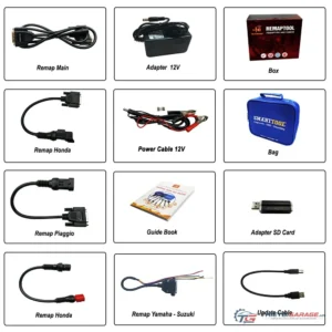 trọn bộ phụ kiện và cáp kết nối máy remaptool autoshop